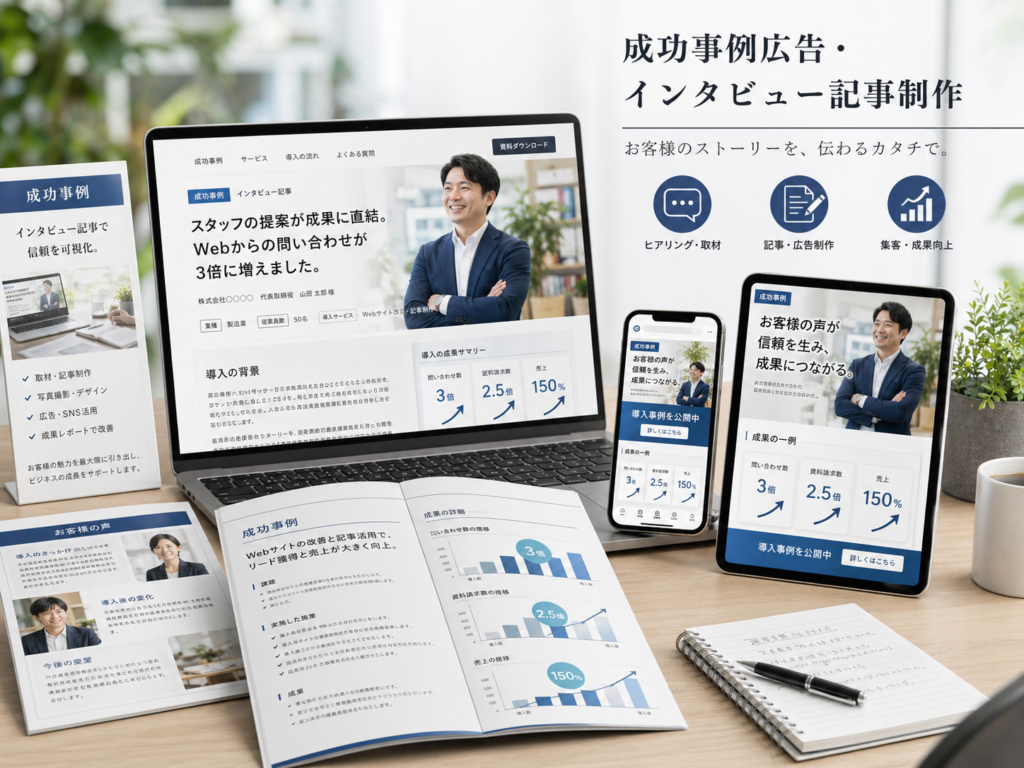 6名のインタビューをもとに制作した成功事例記事