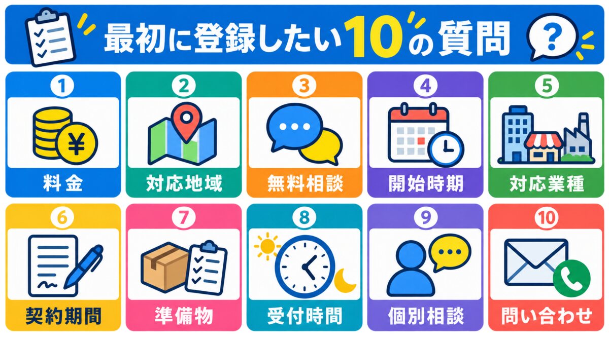 最初に登録したい10の質問
