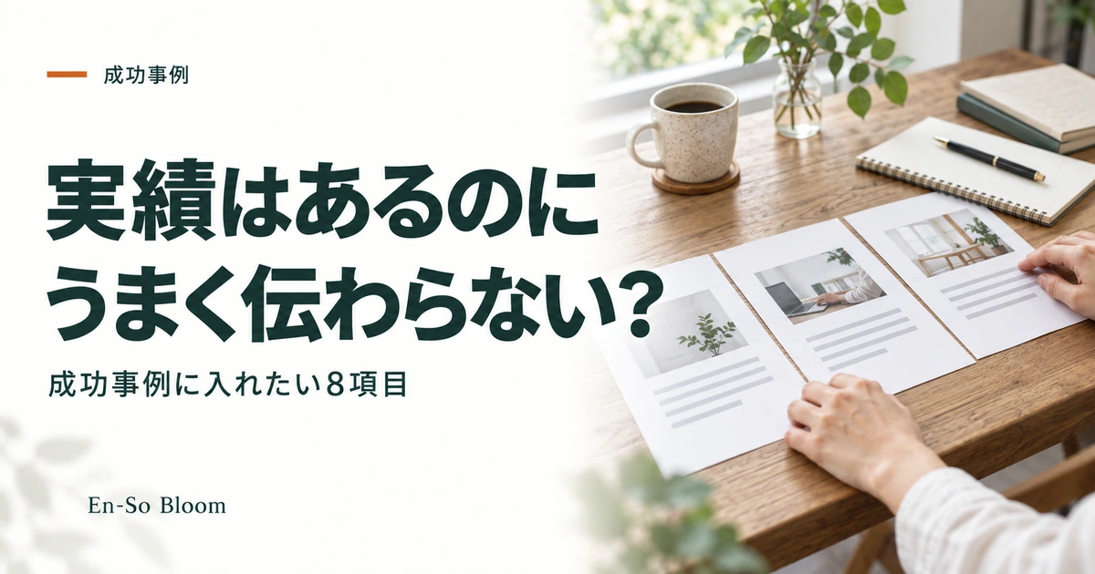 実績はあるのに うまく伝わらない?｜成功事例に入れたい8項目