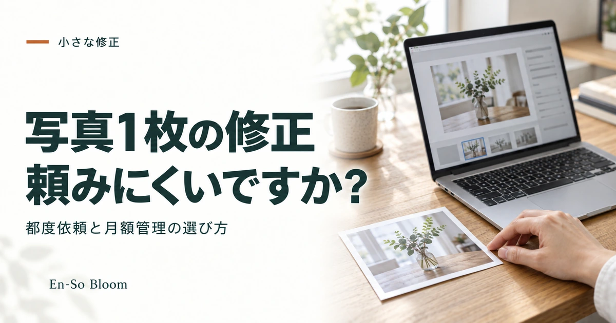 写真1枚の修正 頼みにくいですか?｜都度依頼と月額管理の選び方