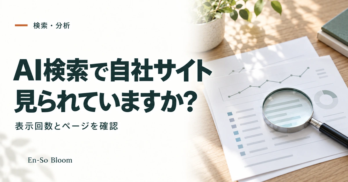 AI検索で自社サイト 見られていますか?｜表示回数とページを確認